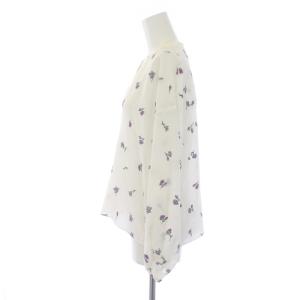 Diagram GRACE CONTINENTAL 18SS 小花刺繍ブラウス シャツ スキッパー シースルー シアー 花柄 総柄 長袖 36 S 白 ホワイト