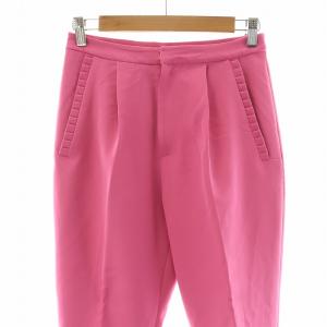 Chesty スラックスパンツ パールモチーフ テーパード ストレッチ 1 S ピンク