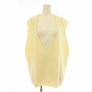 23AW Italian Yarn ベスト プルオーバー Vネック 白 ホワイト 23080922111020
