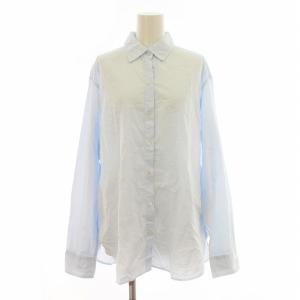 R’IAM plage バンドカラーストライプシャツ R'IAM 23SS ストライプシャツ 長袖 ノーカラー バンドカラー