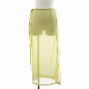 23SS WOOL RECYCLE POLYESTER LENO SHEER SKIRT