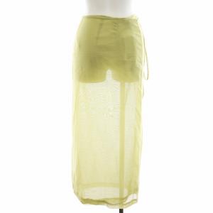 AURALEE 23SS WOOL RECYCLE POLYESTER LENO SHEER SKIRT