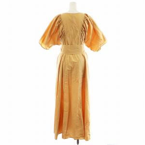 Merlette × ロンハーマン Ron Herman ランテドレス Lante Dress 半袖 ロング丈 コットン XS オレンジ