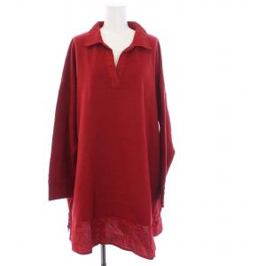 YACCOMARICARD シャツ ブラウス チュニック 長袖 プルオーバー 2 M 赤 レッド /KH