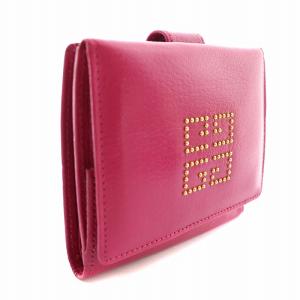 GIVENCHY 4Gロゴ 財布 二つ折り 小銭入れ レザー スタッズ ピンク