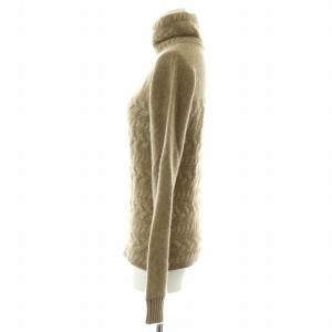 Loro Piana ケーブルニット ハイネック カシミヤ 42 ベージュ