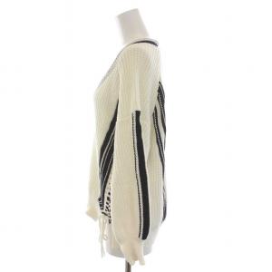 Diagram GRACE CONTINENTAL レースアップニット セーター Vネック 長袖 36 S 白 ホワイト 黒 ブラック