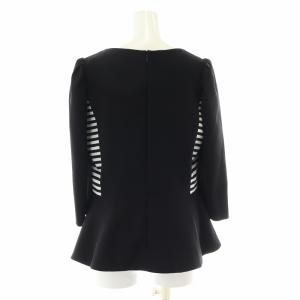 BORDERS at BALCONY 22AW HEART NECK TWILL BLOUSE 36