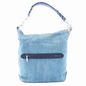 COACH 2WAY ハンドバッグ ショルダーバッグ デニム ジーンズ 水色 ライトブルー 91452