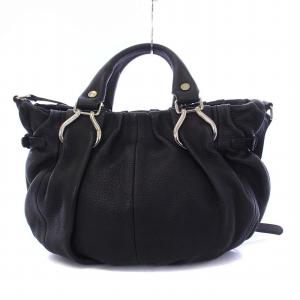 CELINE 2WAY バッグ レザー ブラック