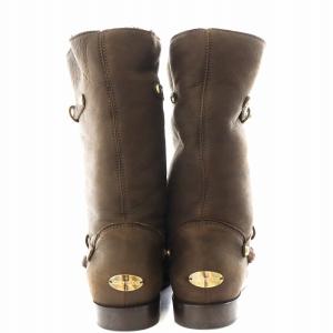 JIMMY CHOO ムートンブーツ ショートブーツ スエード 35.5 22.5cm 茶 ブラウン