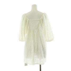 JILL STUART タグ付き 23SS シュリンクジャージートップス シャツ ブラウス レース ギャザー 半袖 バルーンスリーブ