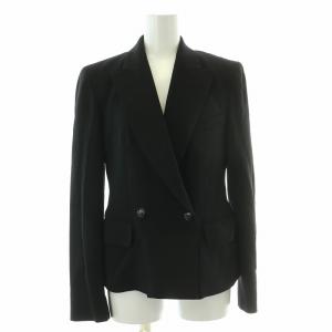 テーラードジャケット アウター 総裏地 シングル ウール 36 XS 黒 ブラック /BB