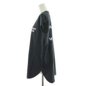 Spick&Span 22SS バックロゴオーバーフレンチT Tシャツ カットソー プリント グレー 22070200908020