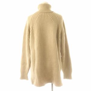 Scye カットソー ニット セーター タートルネック カシミヤ混 ウール 長袖 38 M ベージュ