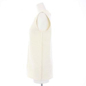 JIL SANDER ベスト クルーネック プルオーバー フリンジ コットン 34 S アイボリー /KH