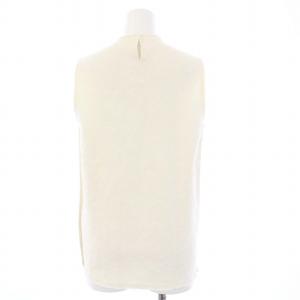 JIL SANDER ベスト クルーネック プルオーバー フリンジ コットン 34 S アイボリー /KH