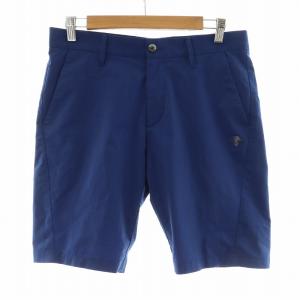 ちりめんショートパンツ ハーフ GOLF ゴルフウェア M 青 ブルー DGMRJD52