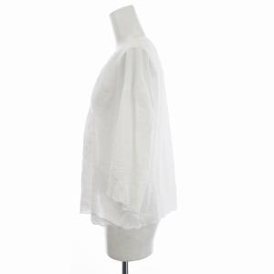 IENA 24SS スカラップ刺繍Tブラウス シャツ 半袖 レース カットソー 花柄  F 白 ホワイト 24051900060020