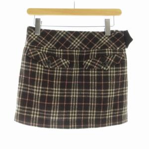 BURBERRYバーバリー　ブラウン コーデュロイラップスカート　ノバチェックM BURBERRYバーバリーブラウン コーデュロイラップスカートノバ
