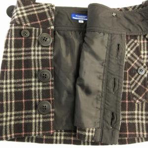 BURBERRYバーバリー　ブラウン コーデュロイラップスカート　ノバチェックM BURBERRYバーバリーブラウン コーデュロイラップスカートノバ