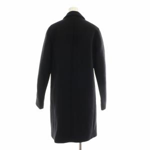 Theory チェスターコート アウター ロング丈 ウール カシミヤ混 S 黒 ブラック