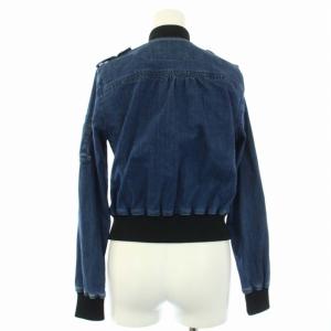 BURBERRY BLUE LABEL デニムジャケット ブルゾン ジップアップ 内側チェック 38 M インディゴ