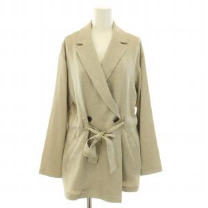 URBAN RESEARCH 24SS スーツ セットアップ 上下 ツイードジャケット ダブル リボンベルト Free ツイードパンツ スラックス イージーパンツ