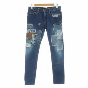 ヒステリックグラマーKINKY JEANS パッチ付きデニムライトブルー