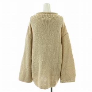 BEAUTY&YOUTH UNITED ARROWS MCMACHAN WOOLEN ニット セーター 長袖 ロールネック モックネック 花 フラワー オーバーサイズ F ベージュ