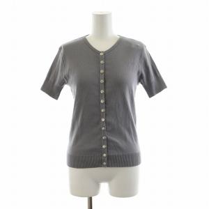 カーディガン ニット カットソー 薄手 半袖 1 S グレー /NQ