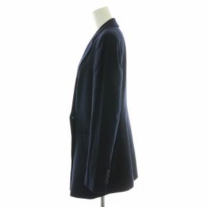 ARMANI COLLEZIONI テーラードジャケット アウター ダブル 総裏地 ウール 42 L 紺 ネイビー