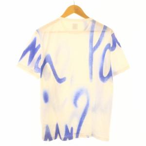 PAUL SMITH Spray Logo プリントＴシャツ カットソー 総柄 半袖 M 白 ホワイト 青 ブルー 113506