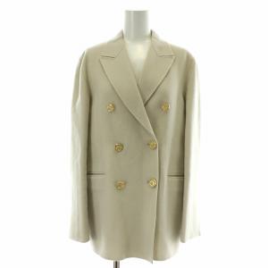 テーラードジャケット ダブル 金ボタン 36 S アイボリー