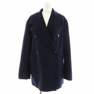 ピーコート Pコート ミドル丈 ダブルフェイス ウール アウター 36 S 紺 ネイビー /AN2