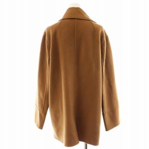 Max Mara Pコート シルク 46 ブラウン