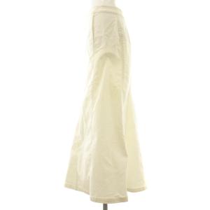 23区 SLOW 22AW フレアスカート ロング マキシ コーデュロイ 38 M 白 ホワイト