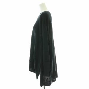 theory luxe OPUS ARTHUR リブニット セーター 長袖 チュニック丈 クルーネック 切替 38 M 黒 ブラック