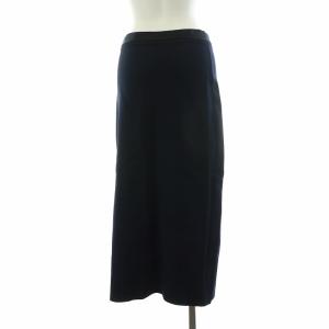 23区 23SS レーヨンポリエステルストレッチ タイト ニットスカート ミモレ ロング ベルト付き 38 M 紺 ネイビー SKWOSM0454