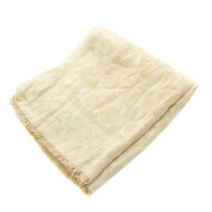 COACH シグネチャーオーバーサイズドスクエアスカーフ ストール フリンジ ベージュ CB683