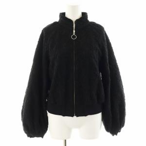 ジャケット ブルゾン レース 起毛 2 M 黒 ブラック /AN34