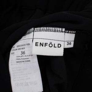 ENFOLD 20SS PEダブルクロス ゴムジョッパーズパンツ 36 S 黒 ブラック 300DS631-1600