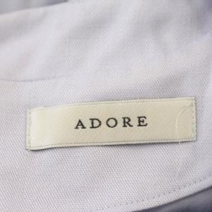 ADORE 23SS リネン混 ソフトタンブラーブラウス シャツ 半袖 38 M 水色 ライトブルー