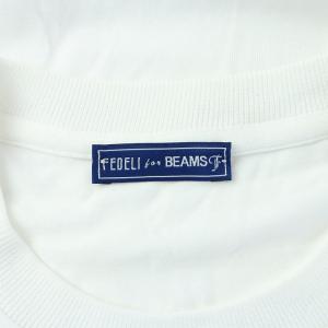 BEAMS F FEDELI Tシャツ カットソー クルーネック 半袖 無地 44 S 白 ホワイト /BB