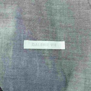 GALERIE VIE 24SS ライトデニムランダムタックプリーツスカート フレア ミモレ ロング 無地 36 M 紺 ネイビー 23-05-41-05111