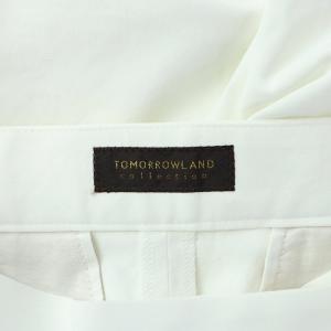 TOMORROWLAND collection 24SS ドライツイルセミワイドパンツ スラックス ジップフライ ストレッチ 麻 リネン混 無地 36