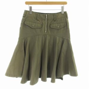 sacai luck ティアードスカート ひざ丈 ミリタリー 1 S カーキ