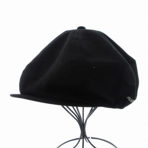 RUDE GALLERY キャスケット ロゴ刺繍 裏地ドクロ 帽子 ハット 黒 ブラック