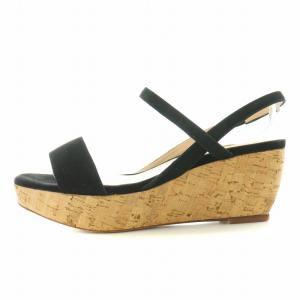 PELLICO SUNNY ストラップサンダル スクエアトゥ プラットフォーム 厚底 スエード 36 23cm 黒 ブラック