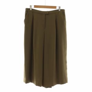 ガウチョパンツ ワイド バギー 八分丈 大きいサイズ 13+ XL カーキ /NQ